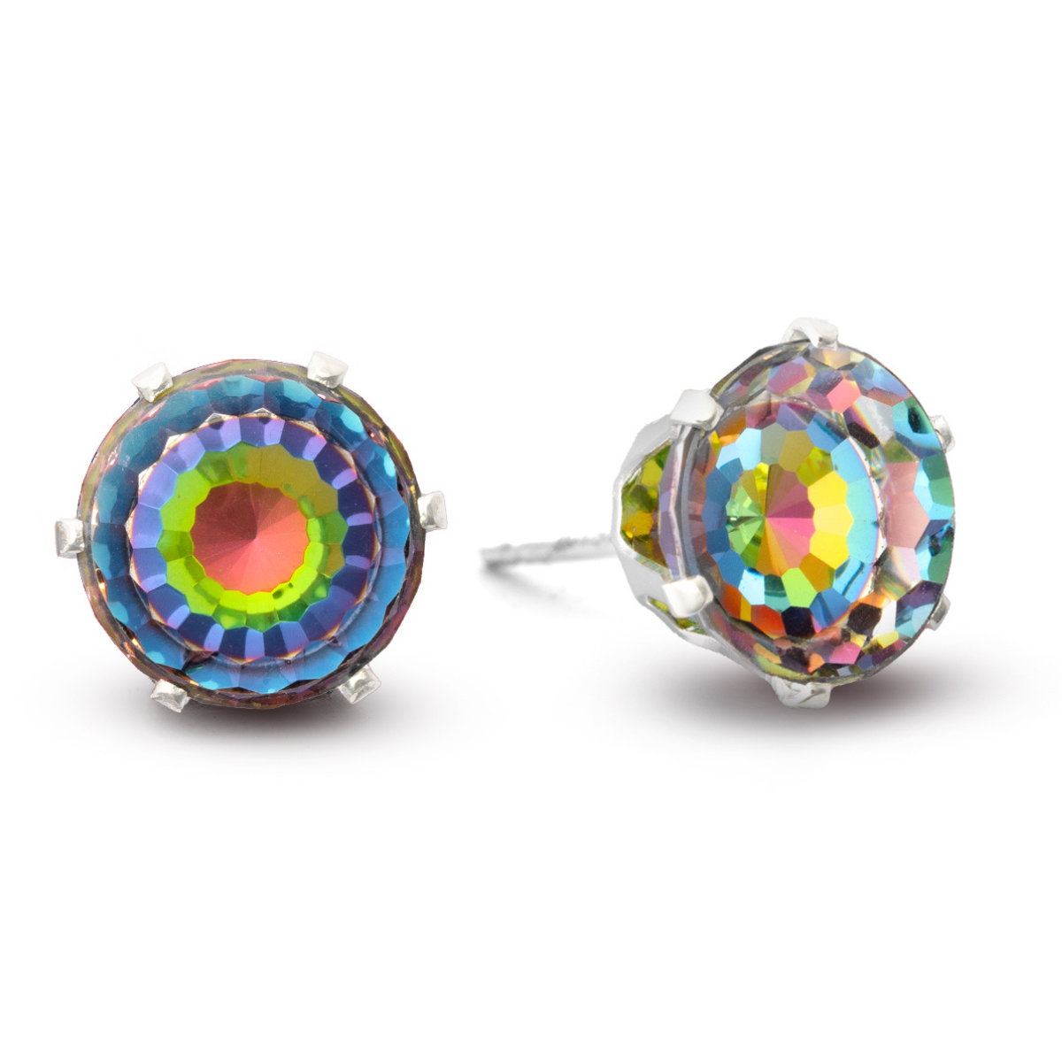 13mm Vintage Crystal Stud Earrings | .925 Sterling | JoJo Loves You