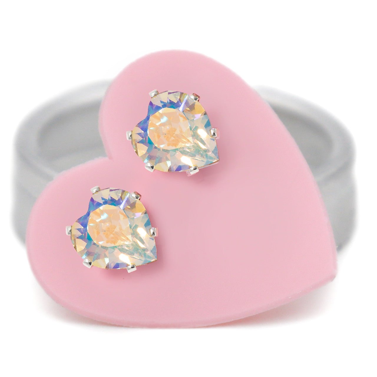 Petit coeur 10mm en cristal Clair Shimmer main image 1