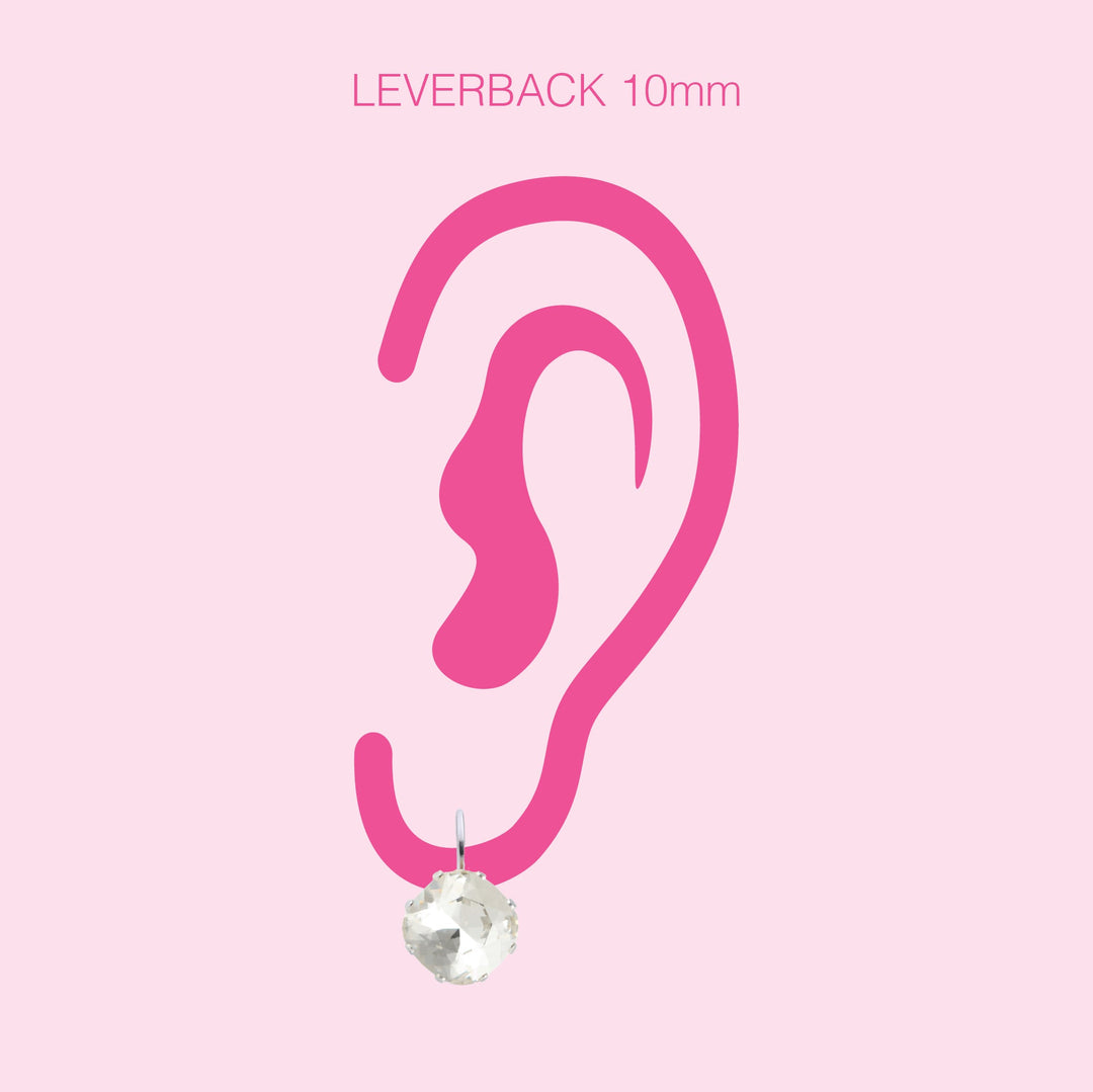 10mm Leverback Drop Earrings