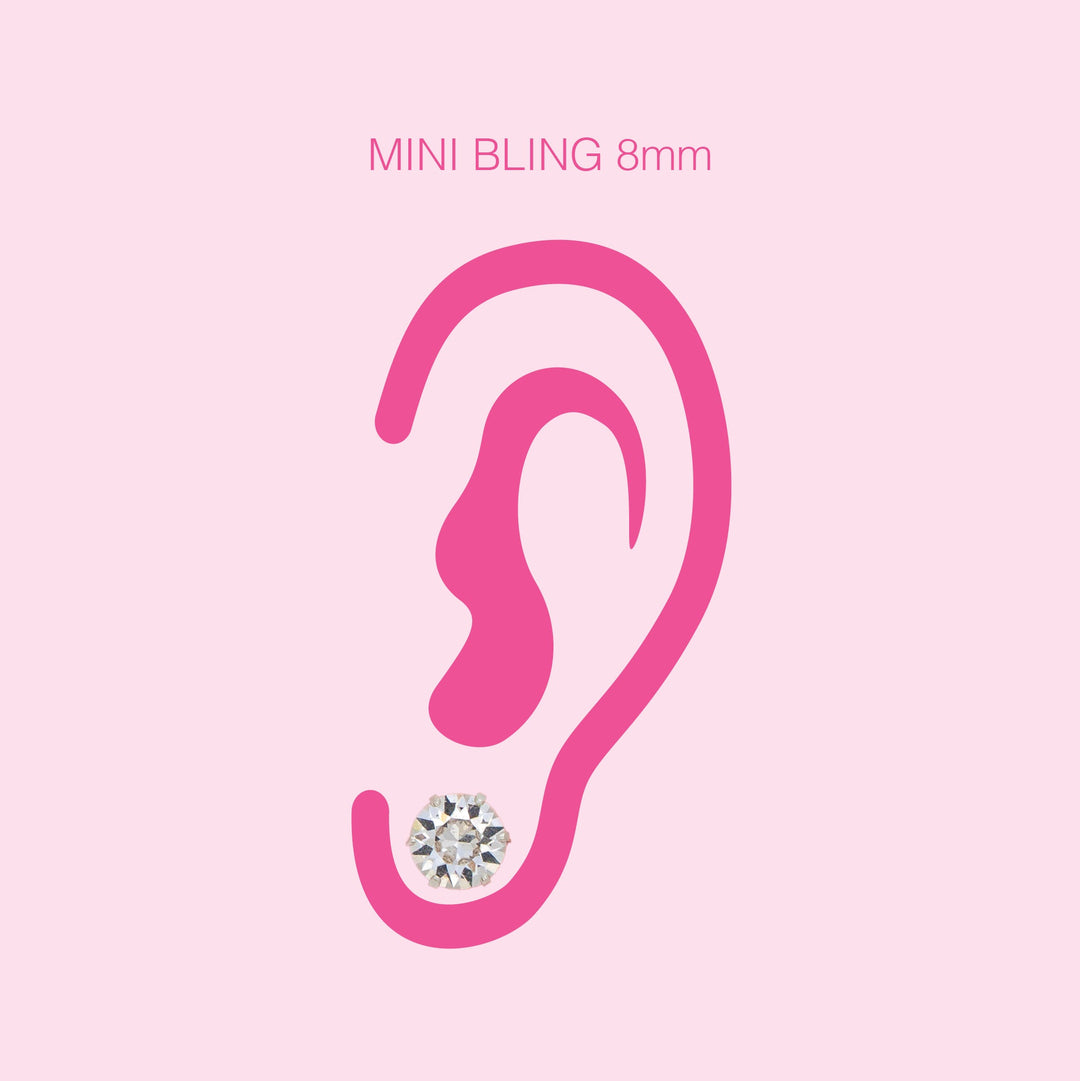 8mm Round Stud Earrings