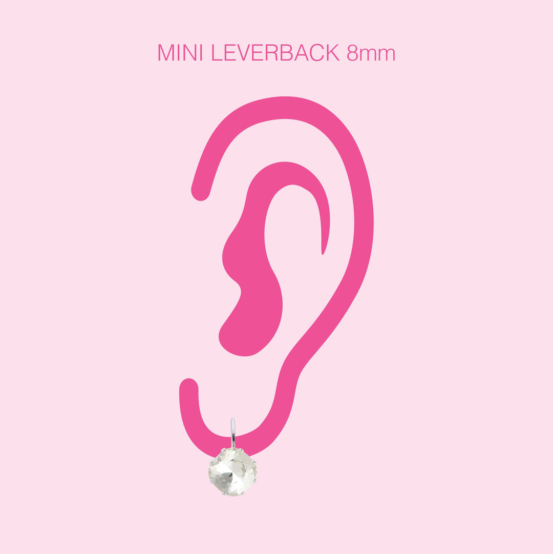 8mm Leverback Drop Earrings