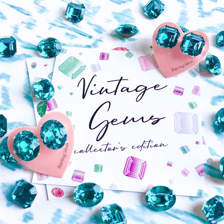 Turquoise Vintage Oval Sterling Silver Stud Earrings