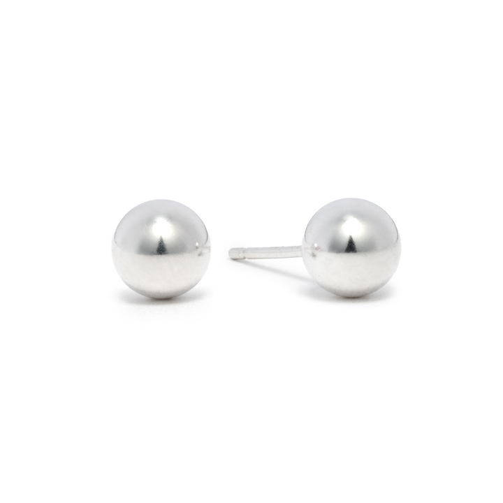 6mm .925 Sterling Silver Ball Stud Earrings