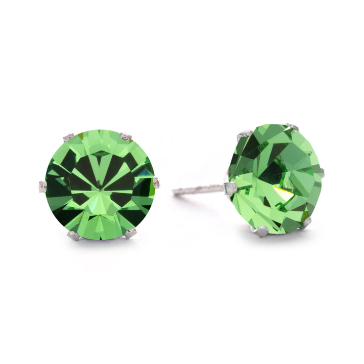 Apple Bling Sterling Silver Stud Earrings