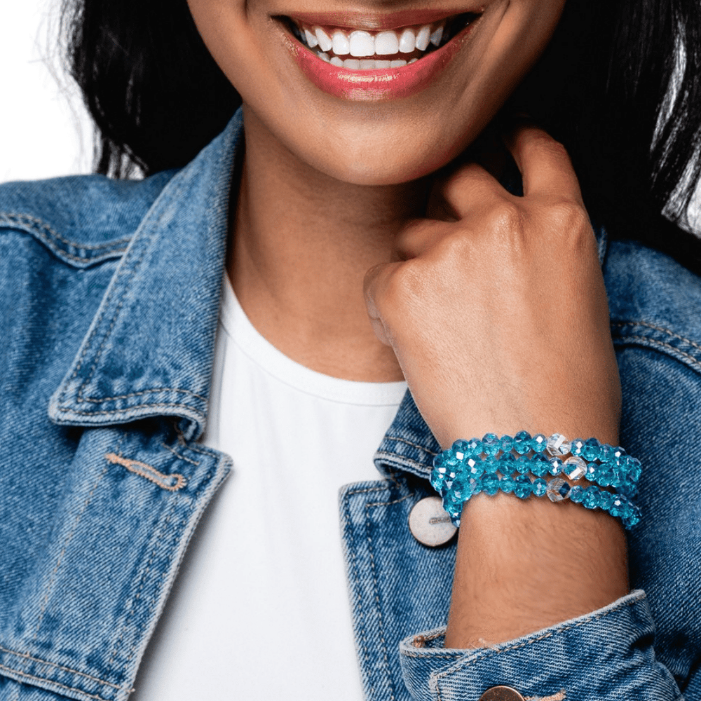 Aqua Bohem Twinkle Stacker Bracelet - JoJo Loves You