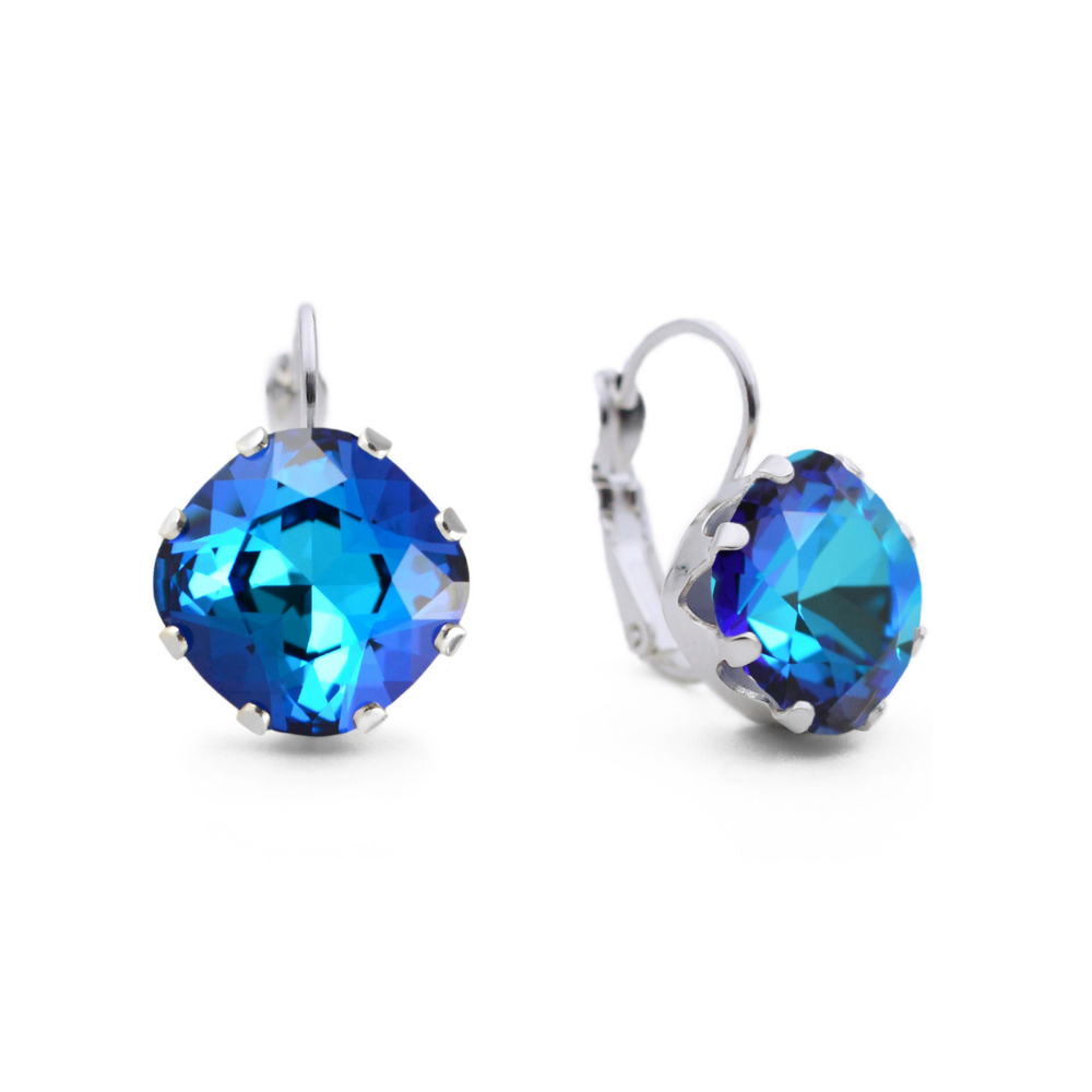 Bermuda Blue Leverback Drop Earrings