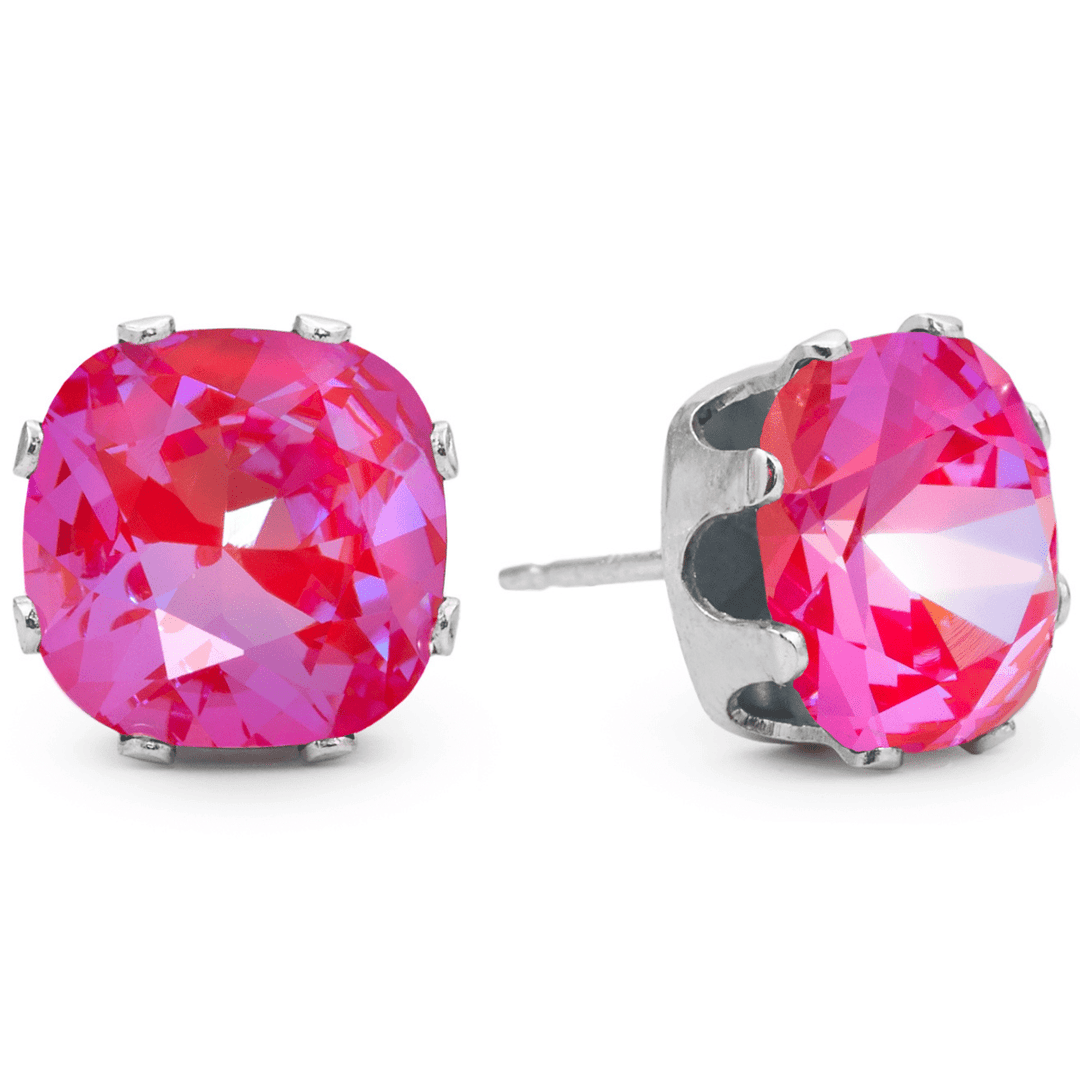 Bombshell Mega Cushion Sterling Silver Stud Earrings - JoJo Loves You