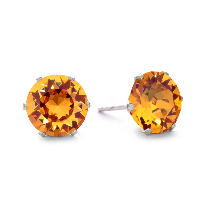 Brandy Bling Sterling Silver Stud Earrings