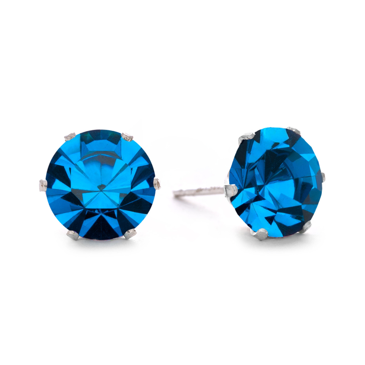 Capri Bling Sterling Silver Stud Earrings