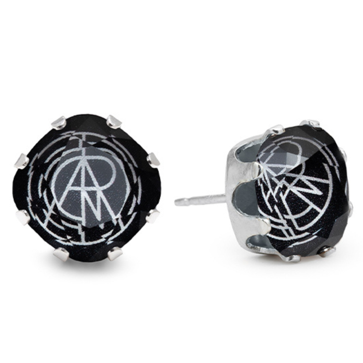 Capricorn Mega Cushion Sterling Silver Stud Earrings