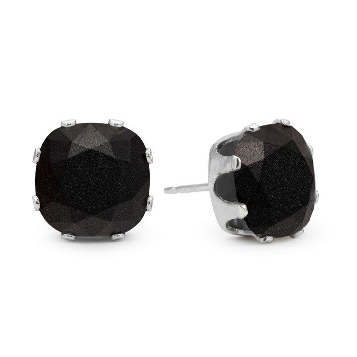 Clean Slate Cushion Sterling Silver Stud Earrings