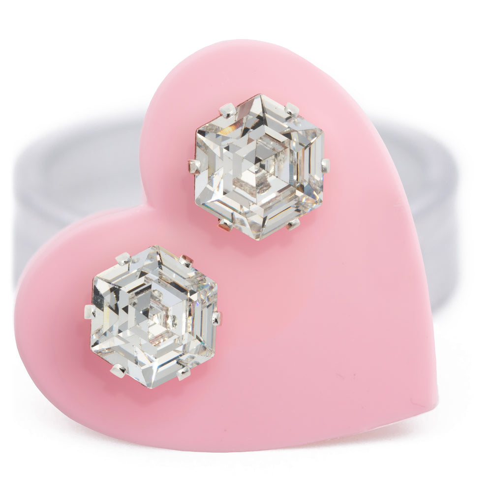 Vintage Clear Mini Hexagon - JoJo Loves You