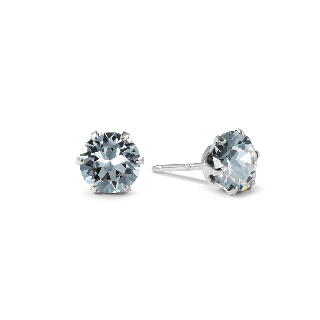 Clear Micro Mini Bling Sterling Silver Stud Earrings – JoJo Loves You
