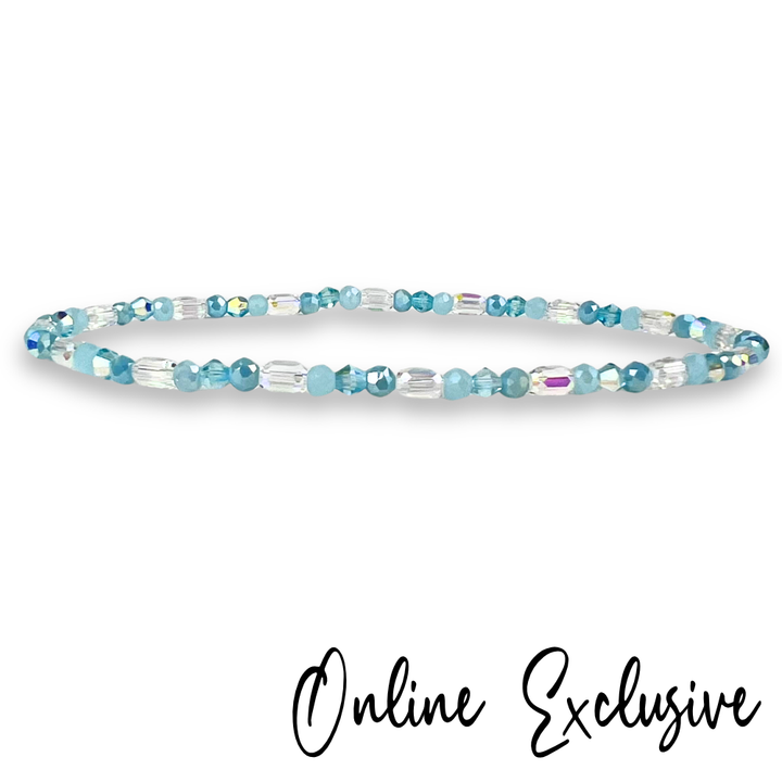 Coastal Cooler Crystal Beaded Summer Anklet