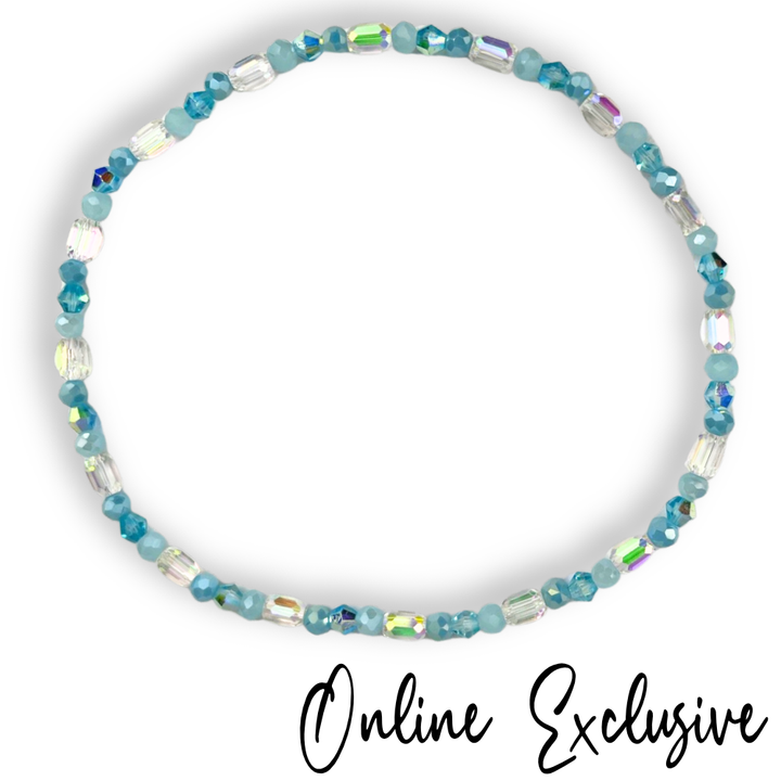 Coastal Cooler Crystal Beaded Summer Anklet