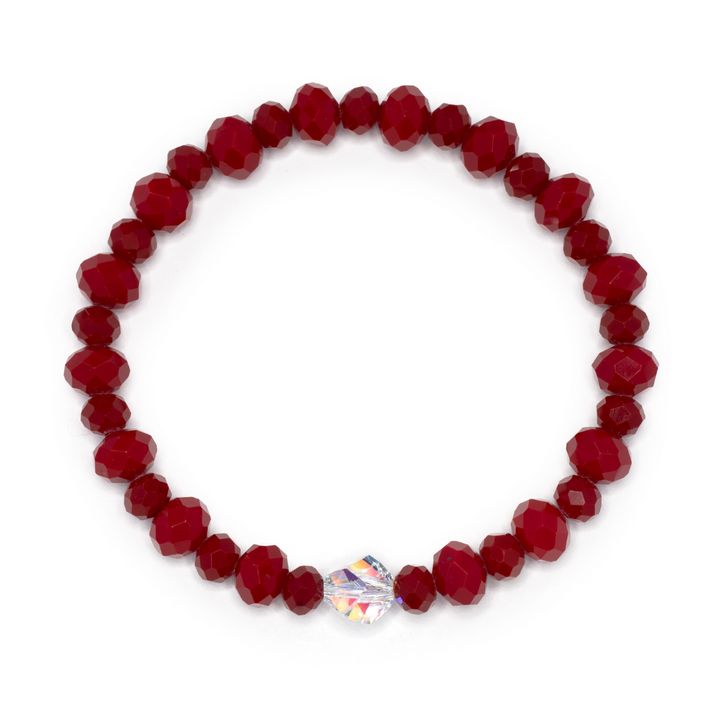 Crimson Twinkle Stacker Bracelet