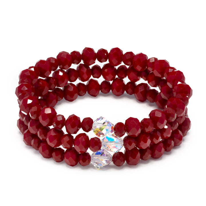 Crimson Twinkle Stacker Bracelet
