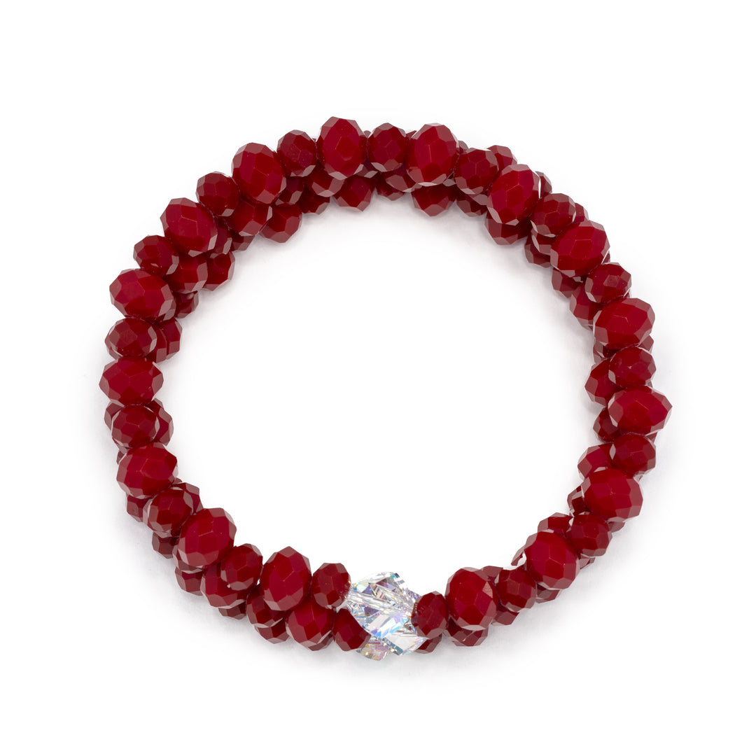 Crimson Twinkle Stacker Bracelet