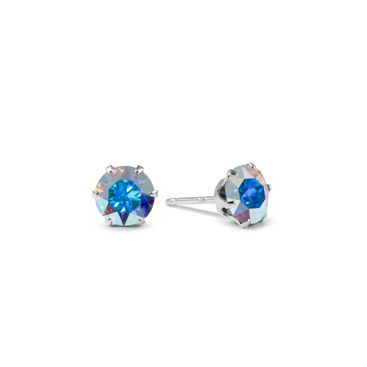 Crystal AB Micro Mini Bling Sterling Silver Stud Earrings