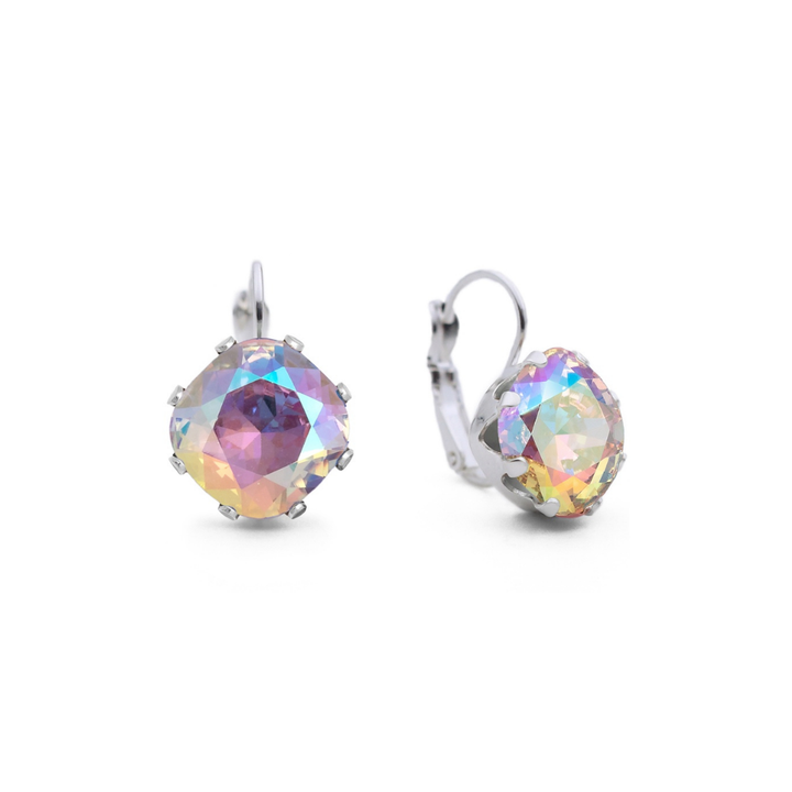 Crystal Shimmer Mini Leverback Drop Earrings