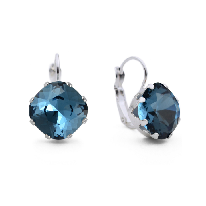 Denim Leverback Drop Earrings