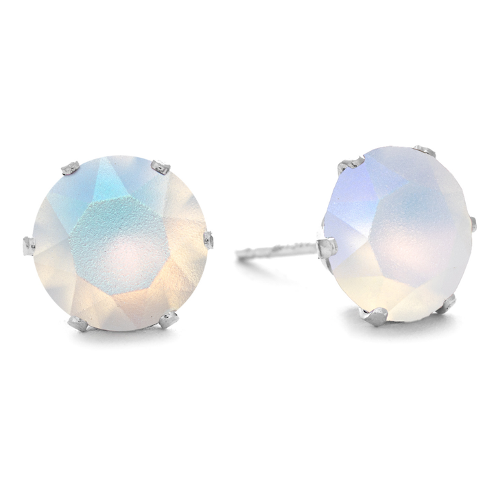 Dreamy Mega Bling Sterling Silver Stud Earrings