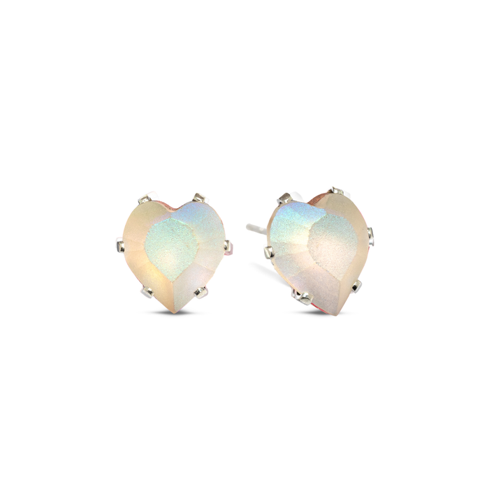 Dreamy Ultra Mini Heart Sterling Silver Stud Earrings