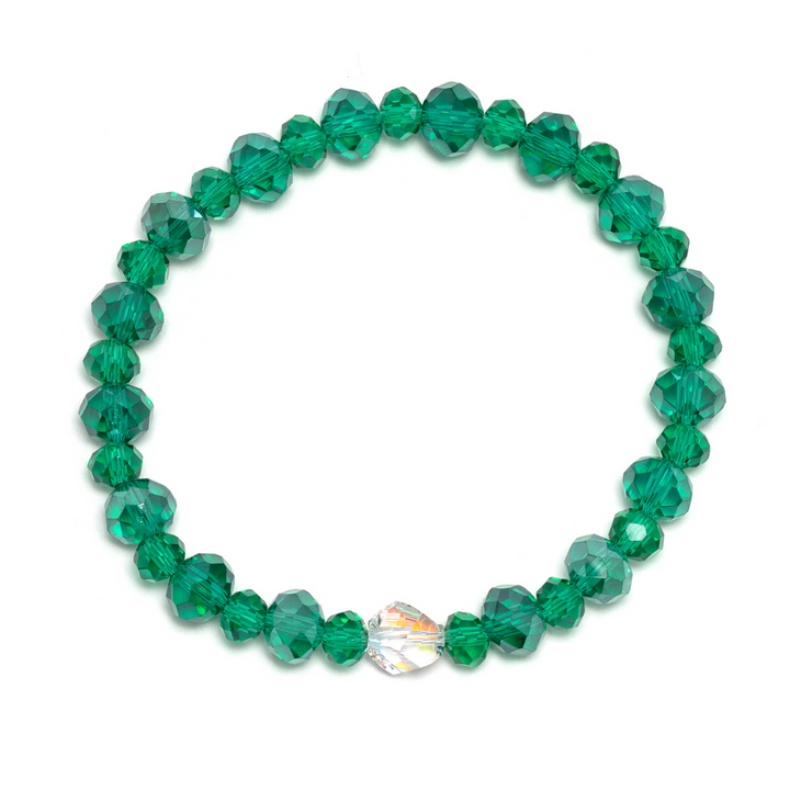Emerald Shimmer Twinkle Stacker Bracelet