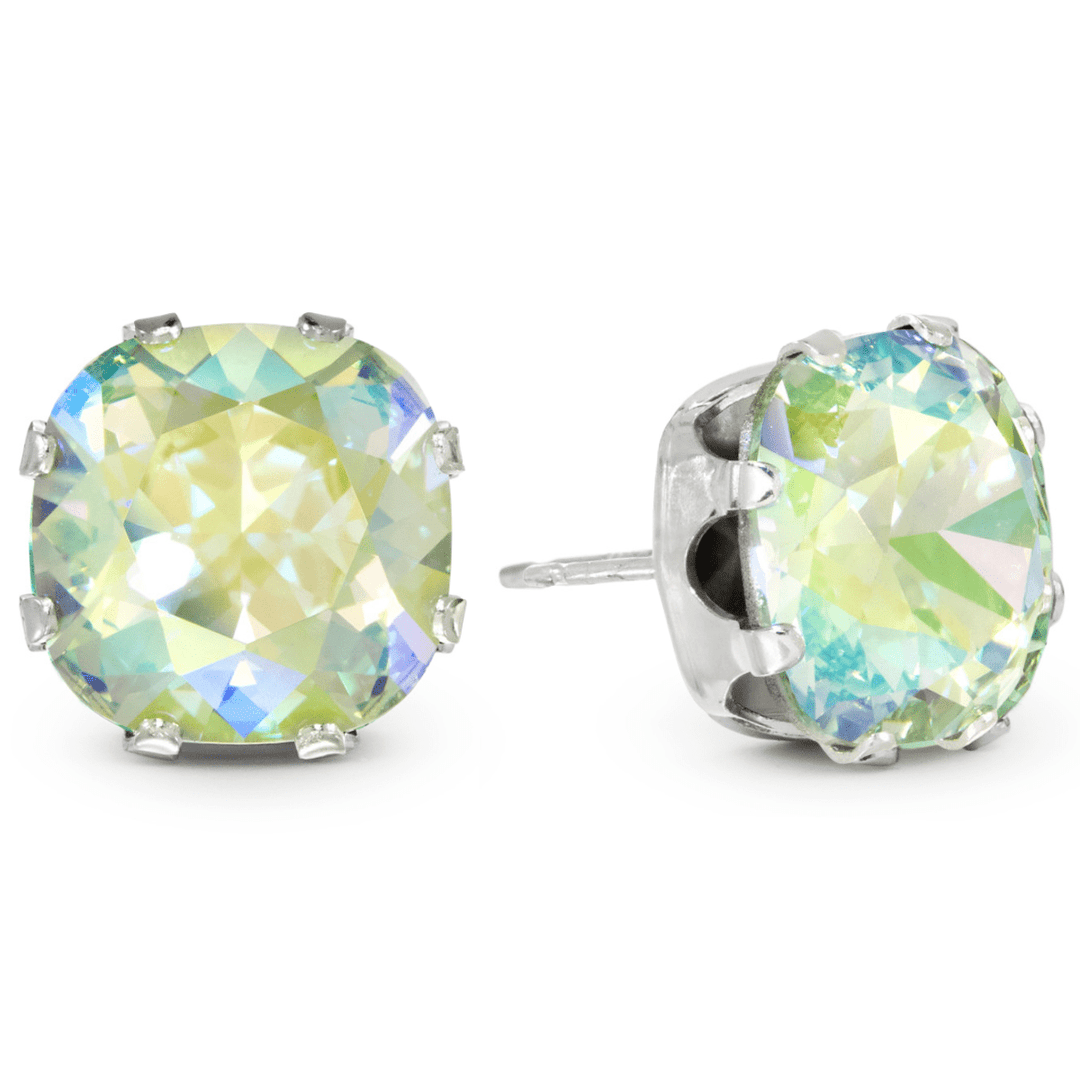 Empower - mint Mega Cushion Sterling Silver Stud Earrings - JoJo Loves You
