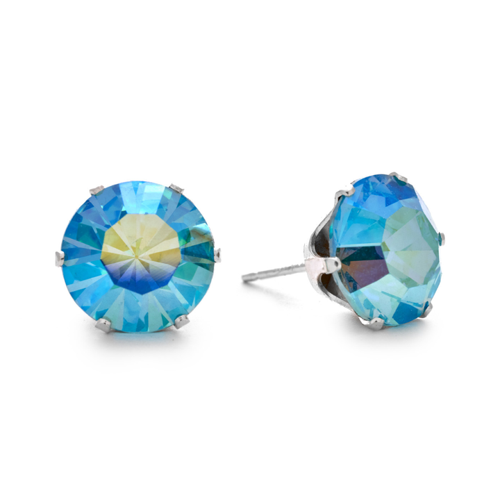 Frozen Bling Sterling Silver Stud Earrings