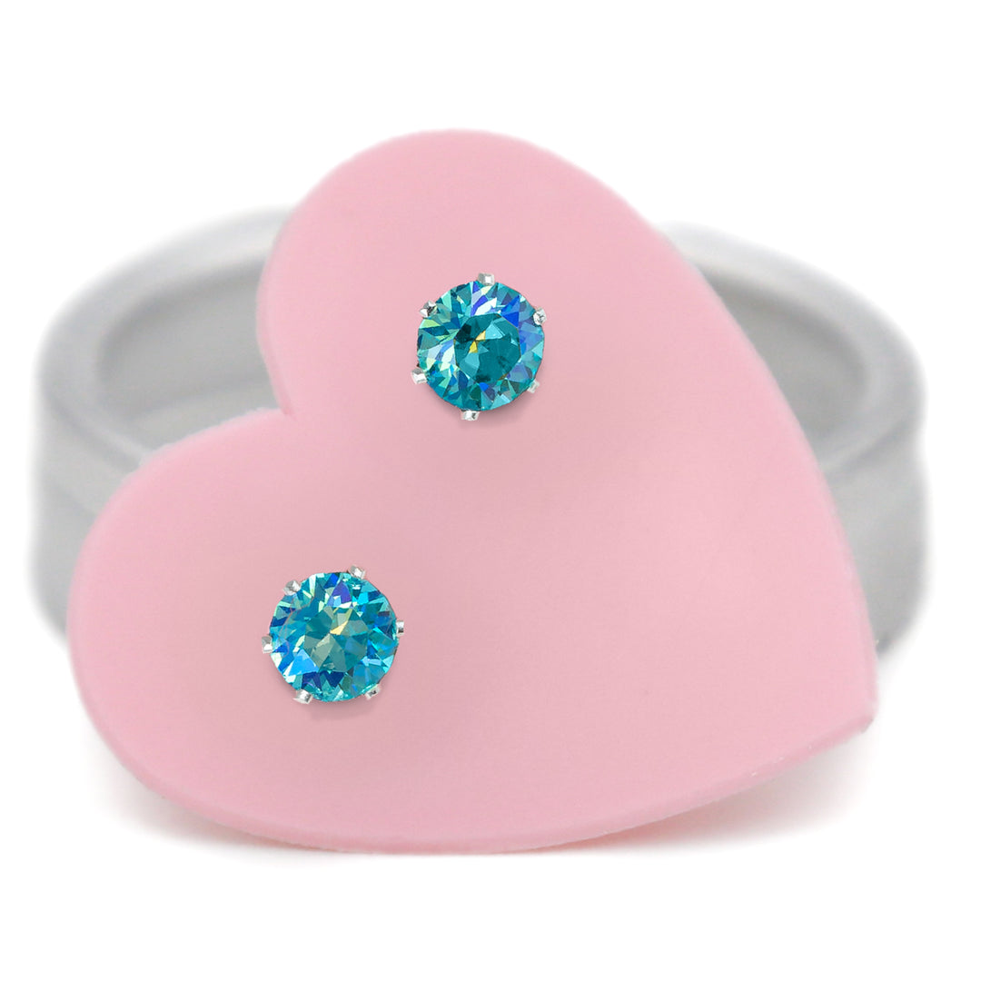 Glacier Ultra Micro Mini Bling Sterling Silver Stud Earrings