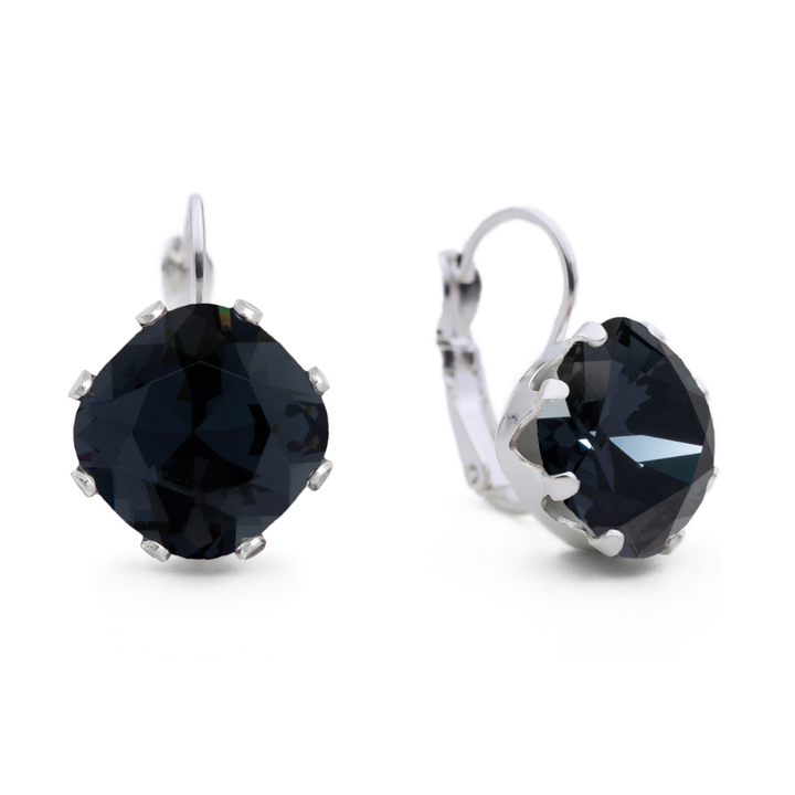 Graphite Mega Leverback Drop Earrings