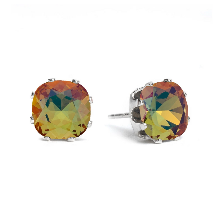 Harvest Wishes Mini Cushion Sterling Silver Stud Earrings