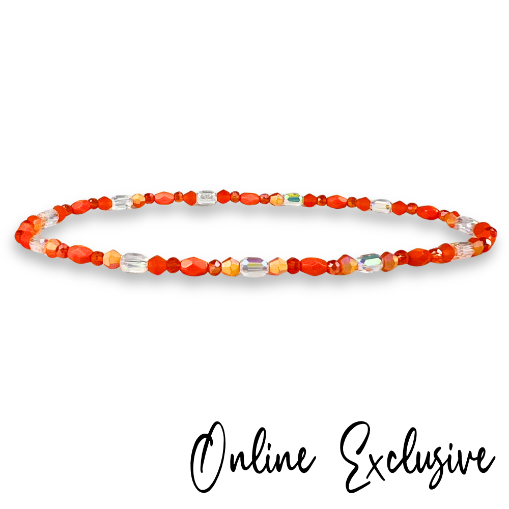 Heat Wave Crystal Beaded Summer Anklet