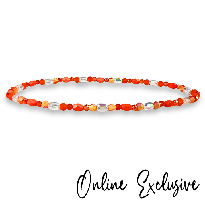 Heat Wave Crystal Beaded Summer Anklet