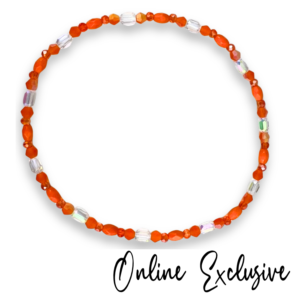 Heat Wave Crystal Beaded Summer Anklet