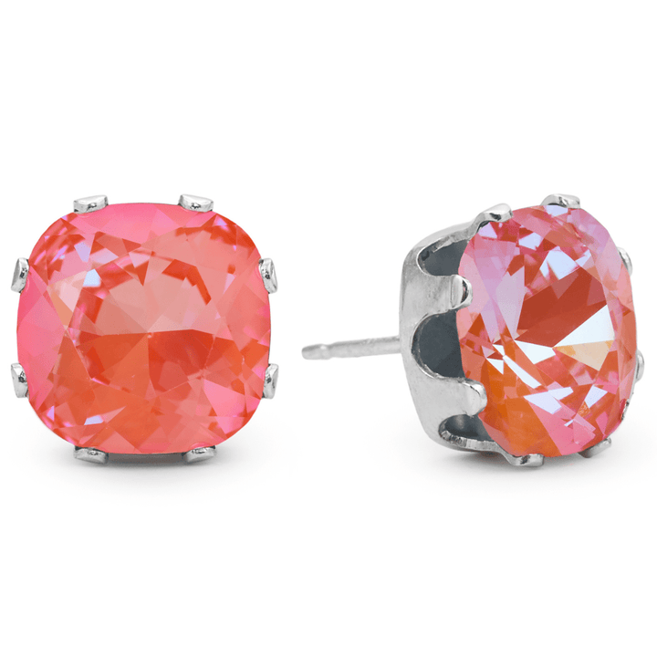 Heat Wave Mega Cushion Sterling Silver Stud Earrings - JoJo Loves You