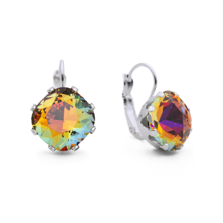 Heliotrope Leverback Drop Earrings