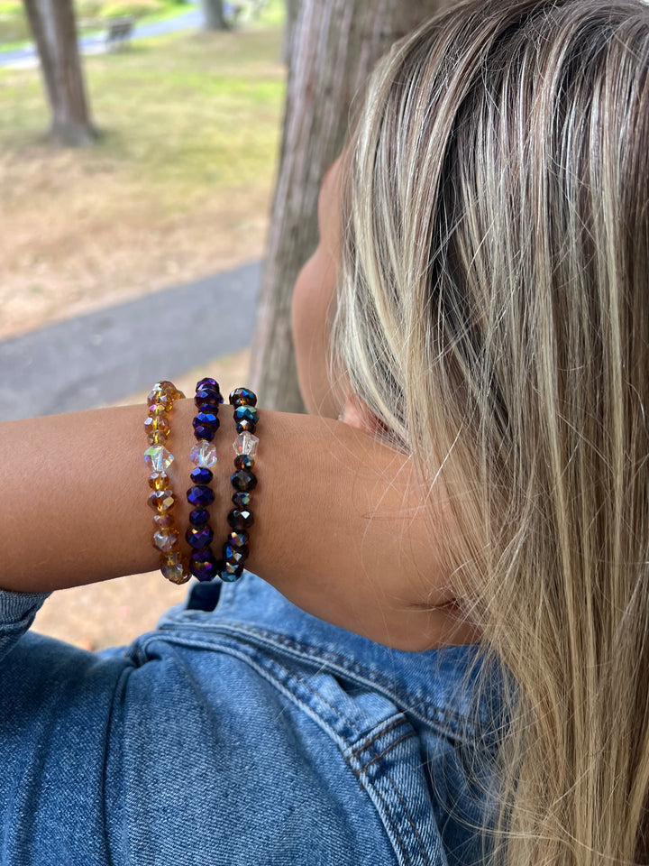 Metallic Purple Twinkle Stacker Bracelet