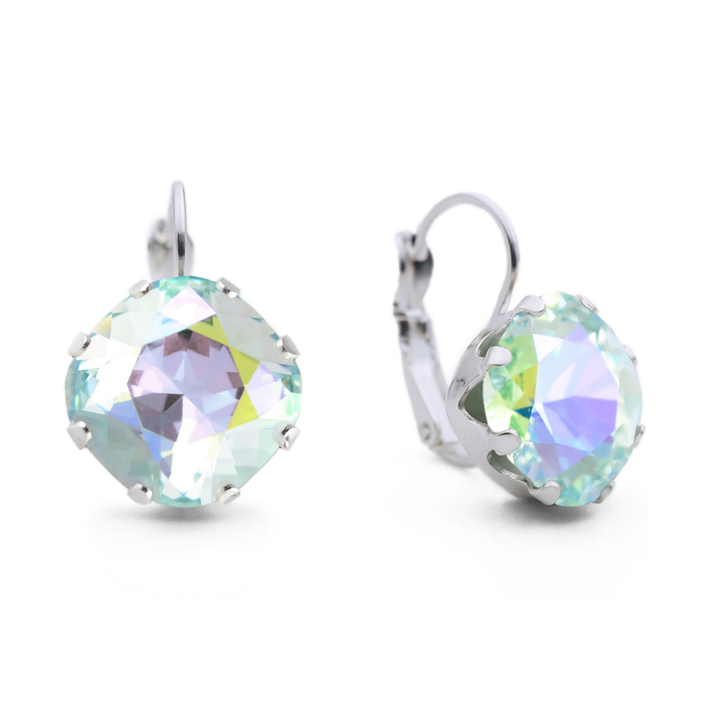 Ice AB Mega Leverback Drop Earrings