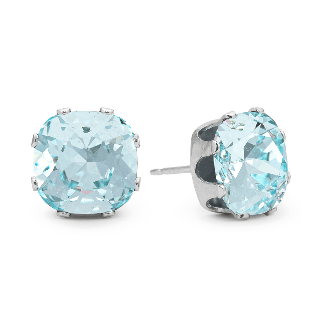 Ice Cushion Sterling Silver Stud Earrings - JoJo Loves You