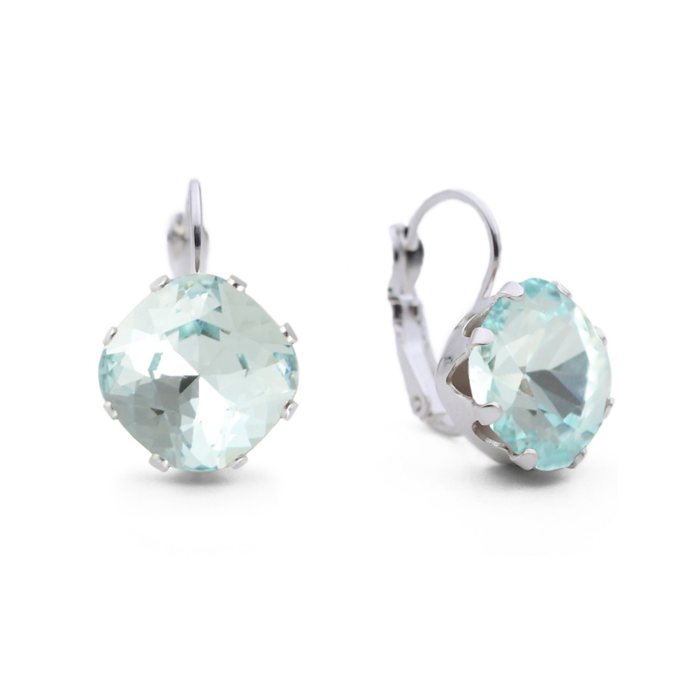 Ice Leverback Drop Earrings