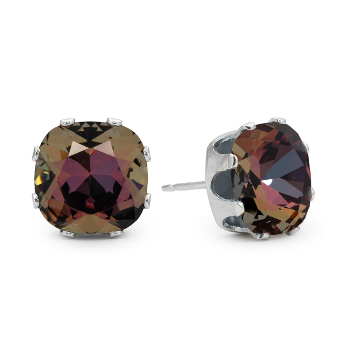 Into The Woods Cushion Sterling Silver Stud Earrings