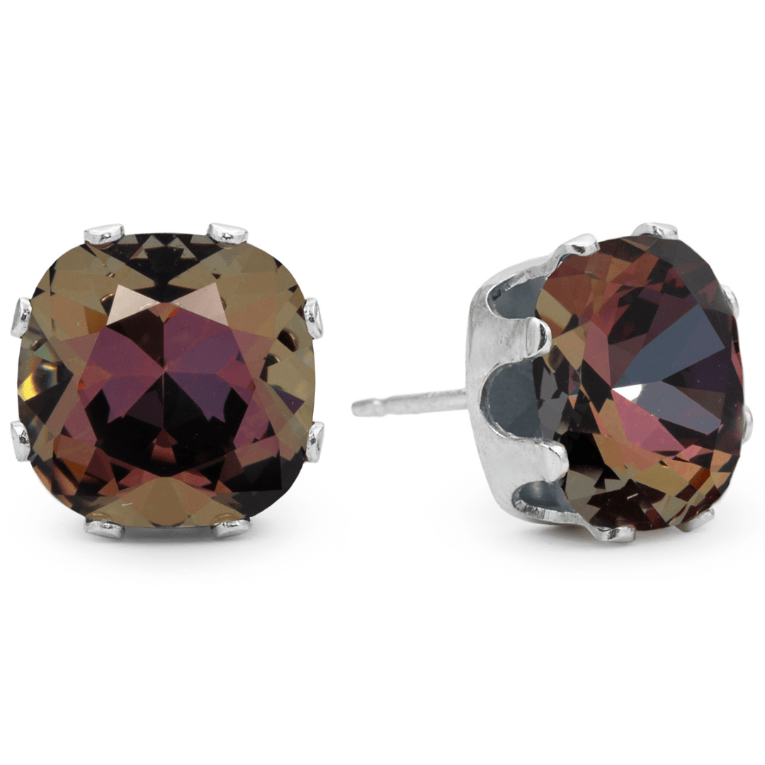 Into The Woods Mega Cushion Sterling Silver Stud Earrings - JoJo Loves You