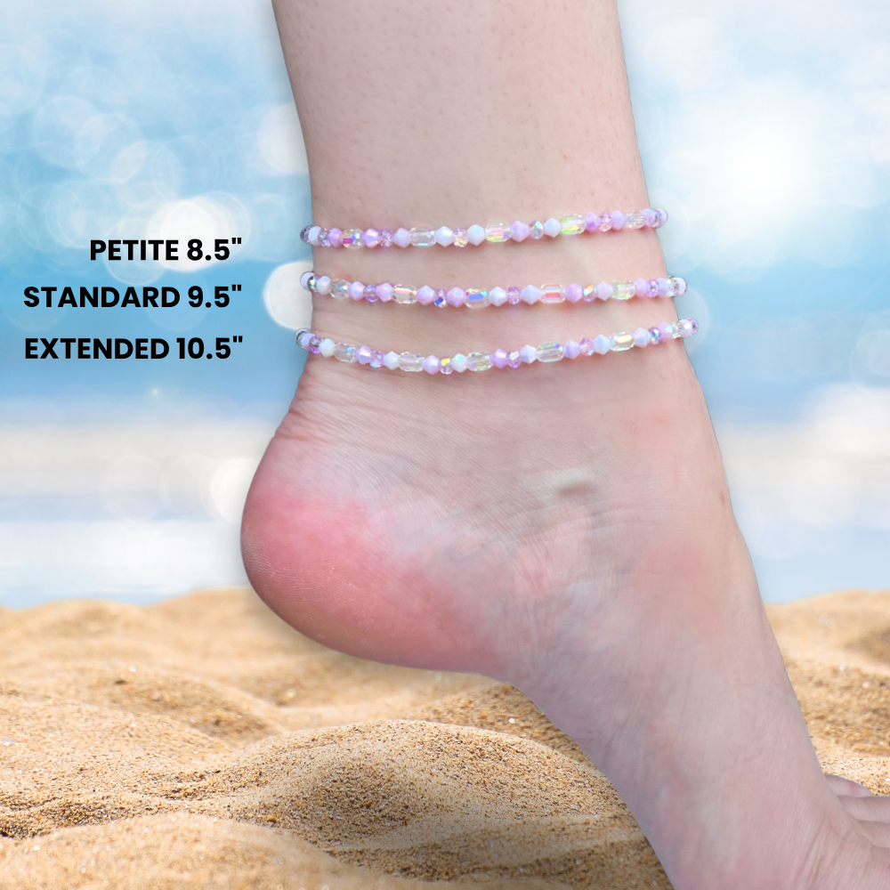 Lavish Crystal Beaded Summer Anklet