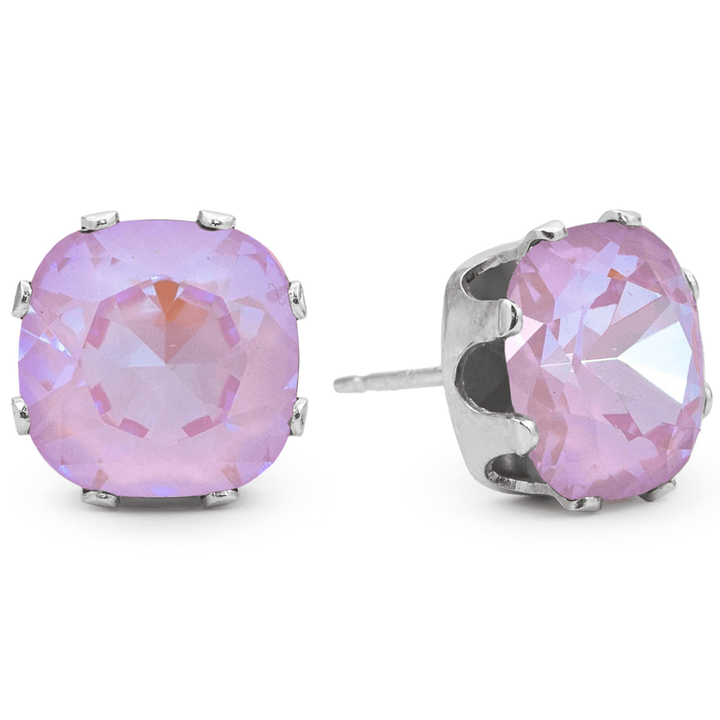 Lavish Mega Cushion Sterling Silver Stud Earrings - JoJo Loves You