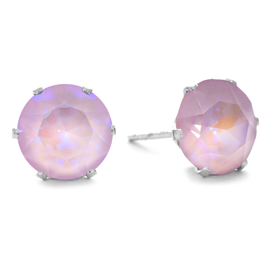 Lavish Mega Bling Sterling Silver Stud Earrings