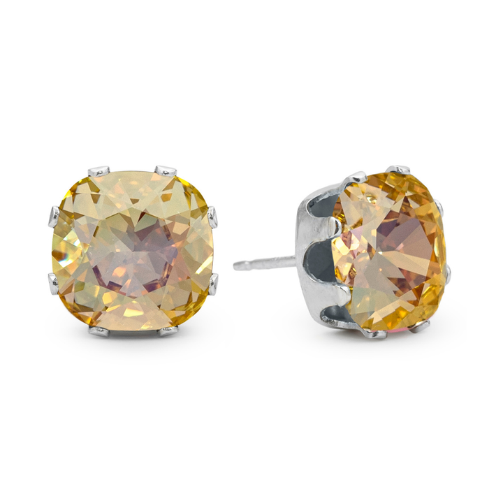 Lemonade Cushion Sterling Silver Stud Earrings