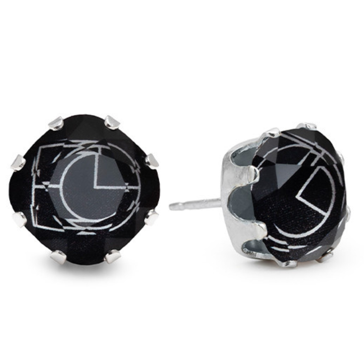 Leo Mega Cushion Sterling Silver Stud Earrings