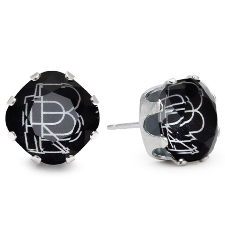 Libra Mega Cushion Sterling Silver Stud Earrings